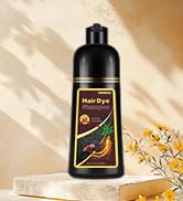 Herbal Light Brown Hair Color Shampoo - 3 in 1 Lasting Hair Dye for Women & Men, 17.60 Fl Oz