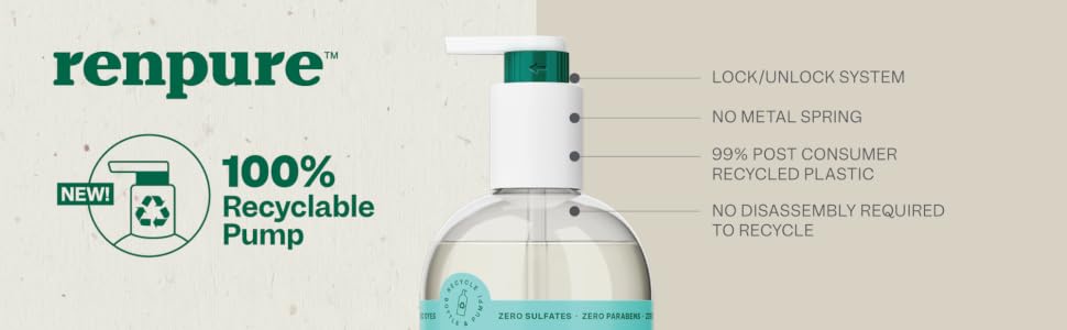 100% recyclable pump - no metal spring