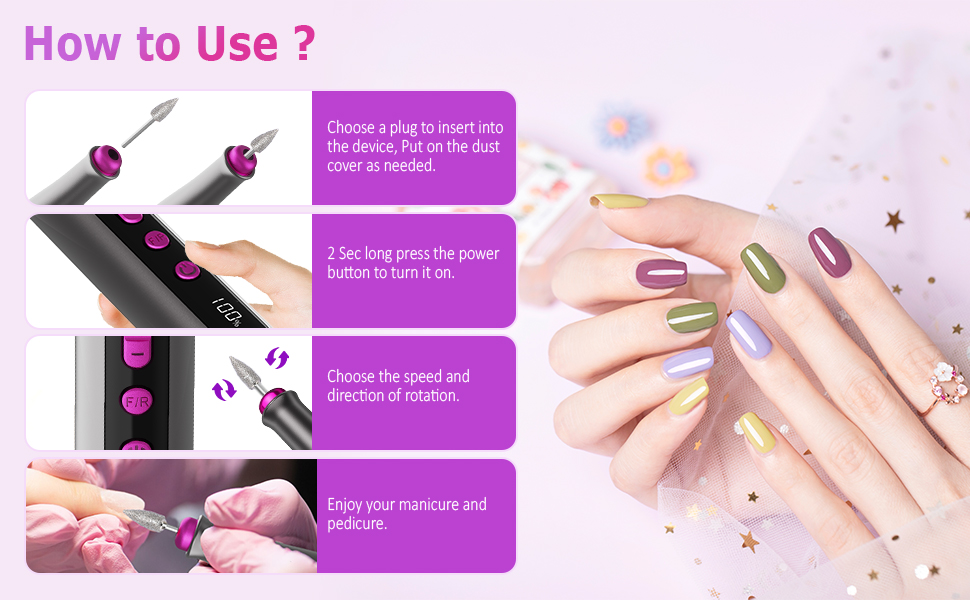 How to use SnnyNyx professional nail drill