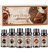 AESHORY Cosy Home Essential Oils Set 6 x 10 ml, Aromatherapy Fragrance Oil Gift Set for Diffuser, Ker...