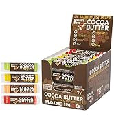 24 Pack Nature’s Bees Cocoa Butter Lip Balm Tubes Moisturizer Chap Treatment (Tropical 4 Flavors,...