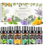 AESHORY Essential Oils Set for Diffuser 6 x 10 ml, 100% Natural Pure Aromatherapy Fragrance Oil, Aroma Oil G...