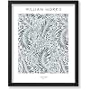 Monem Art William Morris Poster - Larkspur Print - Textile Pattern Art - Flower Art - Floral Art - Gift for Men & Women - Great Decor for Office, Bedroom or Living Room - 8x10 UNFRAMED Wall Art