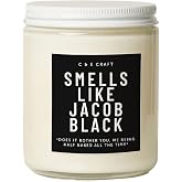 C&E Craft - Smells Like Jacob Black Candle - Flannel Pine Scented | Twilight Gift | Twilight Prayer Candle | Gift for Her