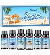 AESHORY Beach Essential Oils Set 6 x 10 ml, Summer Aroma Oil, Aromatherapy Fragrance Oil for Diffuser - ...