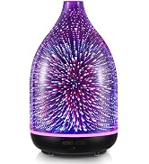 InnoGear Oil Diffuser, 150ml Handmade Glass Diffuser 3D Glass Essential Oil Diffuser Ultrasonic A...