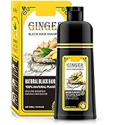 Ginger Black Semi-Permanent Hair Dye Shampoo, Instant 30-Day Color Matter, Completes in 5 Minutes...