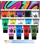 Bowitzki 14 Colors Face Body Paint Set Cream Makeup 20ml Water Based Face Painting Special Effect...