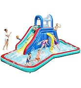 Bestway H2OGO! Waterfall Waves Mega Water Park | Inflatable Slide and Pool Fits Up to 6 Children