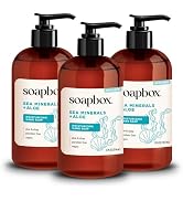Soapbox Liquid Hand Soap, Sea Minerals & Aloe - Gentle & Moisturizing Hand Wash for Kitchen and B...