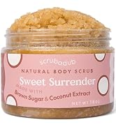 Scrubadub Natural Coconut & Sugar Body Scrub 10oz | Exfoliating Body Scrub Made in USA | Perfect ...