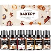 AESHORY Baking Oil Essential Oils Set 6 x 10 ml, Aromatherapy Fragrance Oil for Diffuser, Candle Making -...