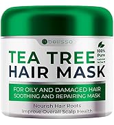 Tea Tree Oil Hair Mask - Products for Dry Damaged Hair, Deep Conditioner Treatment - Intense Hydr...