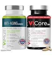 Vitmulti Complete Wellness Set: Anti-Aging Natural Amino Acids for Men/Women & Premium Men’s Heal...