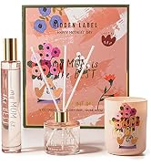 Hidden Label Scented Candles Gift Set for Mom, Geranium & Rose, ‘My Mom is The Best’ Soy Candle S...