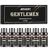 Aeshory Natural Essential Oils for Men 6 x 10 ml, Men's Aroma Oil Fragrance Oils Set for Diffuser Soap...