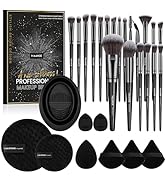 MAANGE Makeup Brushes 29 Pcs Makeup Kit, Premium Synthetic Foundation Powder Concealers Eye shado...