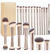 MAANGE 20 Pcs Makeup Brushes with Gift Box, Double-End Multi-functional Makeup Brushes for Blendi...