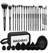 MAANGE Makeup Brush Set 30 Pcs Premium Synthetic Makeup Brushes Foundation Eye Shadow Powder Conc...