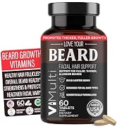 Love Your Beard Growth Vitamins – Premium Beard Supplements for Thicker Fuller Longer & Healthier...