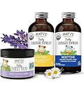 Matys Baby Cough Care Bundle, Organic Day & Night Cough Syrups 2-pk plus Baby Chest Rub Ointment ...