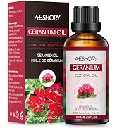 AESHORY Geranium Essential Oil 50 ml, Geranium Essential Oil 100% Pure Natural Aromatherapy Oil ...