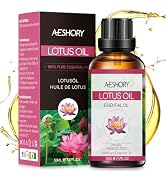 AESHORY Lotus Essential Oil 50 ml, Lotus Essential Oil 100% Natural Aromatherapy Oil in Therapeu...