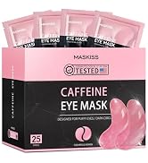 Maskiss Under Eye Patches (25 Pairs), Caffeine Eye Masks for Dark Circles Puffy Eyes Undereye Bag...