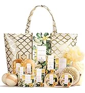 Spa Luxetique Spa Gift Basket, Vanilla Gift Baskets for Women, Luxury 15 Pcs Bath Gift Set, Relax...
