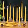 24 Pack Beeswax Taper Candles, 10in Dripless Pure Beeswax Candlesticks, 8 Hours Long Burning Smokeless Tapered Natural Bees Wax Candles for Home, Prayer, Dinner