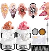 Fcozpjk Solid Builder Gel for Nails, 4 Colors Solid Builder Gel Non-Sticky Clear Nude Pink Pearl ...
