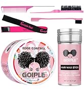 Strong Hold Non-Greasy Edge Control Gel and Wax Stick with Hair Comb for All Hair Types - No Flak...