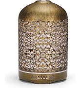 Essential Oil Aromatherapy Diffuser for Home Bedroom Office Metal Hollow Decorative Room Ultrason...