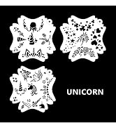 Bowitzki Reusable Face Paint Stencils for Body Art Painting Halloween Party Makeup Temporary Tatt...