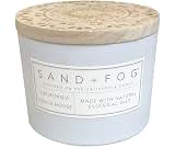 Sand + Fog Scented Candle - California Beach House – Additional Scents and Sizes – 100% Cotton Lead-Free Wick - Luxury Air Freshening Jar Candles - Perfect Home Decor – 12oz