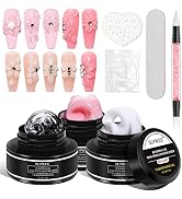 SUPWEE Solid Builder Gel for Nail Extension 3D Nail Gel Art Non Stick Hand Sculpture Hard Gel wit...