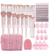 MAANGE Makeup Brush Set 45 Pcs Makeup Tool Set Premium Synthetic Foundation Powder Concealers Eye...