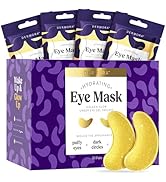 DERMORA Golden Glow Under Eye Patches (50 Pairs Eye Gels) - Rejuvenating Treatment for Dark Circl...