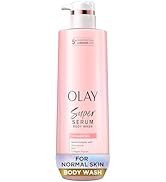 Olay Super Serum Body Wash for Normal Skin, 24hr Long Lasting Hydration, 5+ Ingredient Serum Comp...