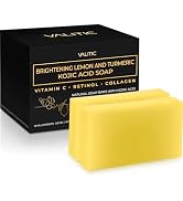 VALITIC Brightening Lemon & Turmeric Kojic Acid Soap with Vitamin C, Retinol, Collagen - Original...