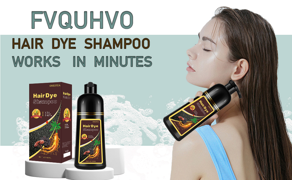 FVQUHVO HAIR DYE SHAMPOO FOR GRAY COVERAGE 