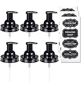 Amolliar Mason Jar Foaming Soap Dispenser Pump Lids, Foaming Pump Replacement Kit for Pint Regula...