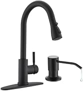 Arofa Kitchen Faucet with Soap Dispenser, Stainless Steel Kitchen Sink Faucet with Pull Down Spra...