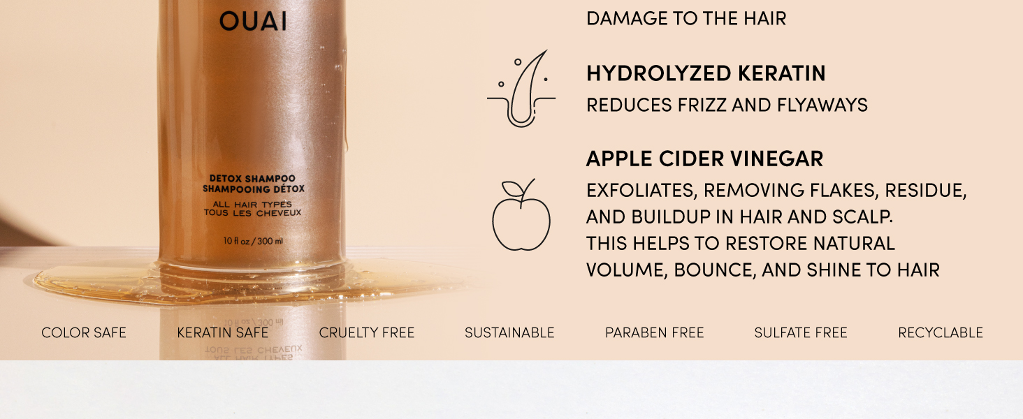 This clarifying shampoo is sulfate free and safe for treated hair