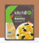 Kite Hill Spinach and Almond Milk Ricotta Ravioli Pasta, 9 Ounces, Dairy Free, Non-GMO, Vegan