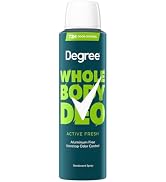 Degree Men Whole Body Deodorant Spray for Men, Active Fresh Scent, Aluminum Free 72H Odor Protect...