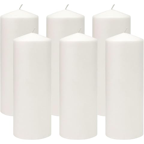 Stonebriar Unscented White Tall Pillar Candles, 80 Hour Burning Candle Pillars, Perfect for Decor, Weddings, Emergencies 3