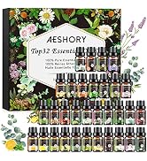 Aeshory - Natural Essential Oils for Diffuser, 32 x 5 ml Fragrance Oils Gift Set Aromatherapy Food...