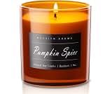 MOASITN Pumpkin Spice Strong Scented Large Luxurious Candles for Home| Organic Soy Fall Candles| Handmade Long Lasting Aromatherapy Jar Candel for Women,Men| as Autumn,Halloween,Relaxing Gifts| 9oz