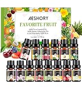Aeshory 14 x 5 ml Fruity Essential Oils Set for Diffuser, Natural Aromatherapy Fragrance Oil, Aroma Oil.